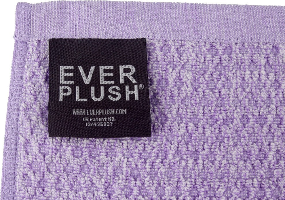 Everplush Diamond Jacquard Bath Towel Set 6 Piece, Lavender