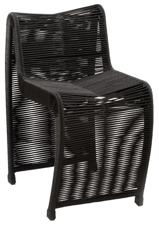 24" Lorenzo Rope Counter Stool, Set of 2, Black