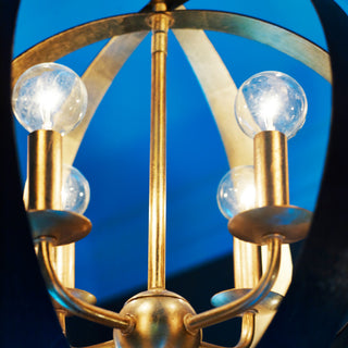 Luna 4 Light Bronze & Gold Sphere Mini Chandelier