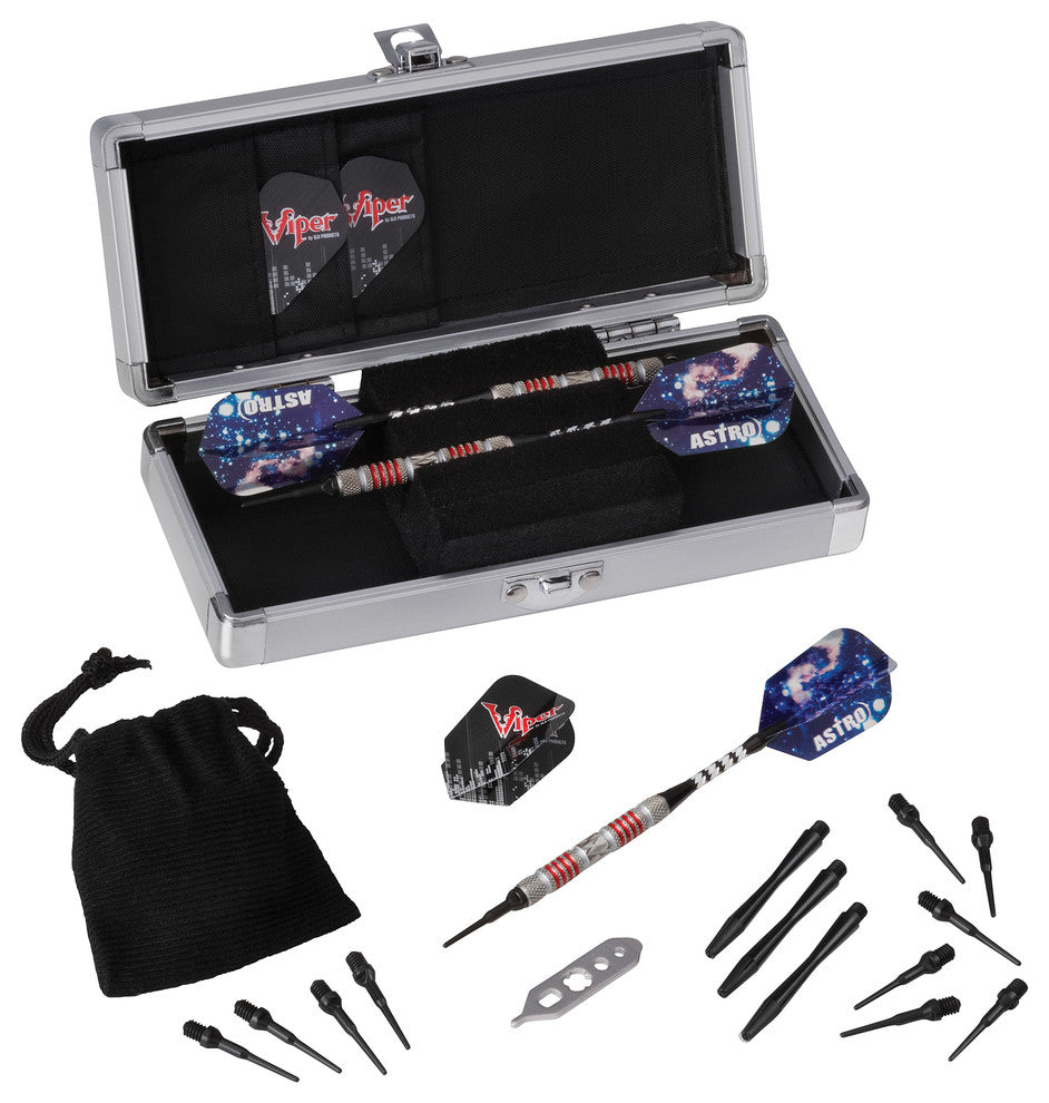 Astro Tungsten Soft Tip Darts, Red Rings, 18 Grams
