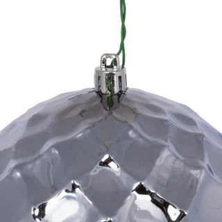 Shiny Diamond Bauble Christmas Ornament , Lilac, 4.75"