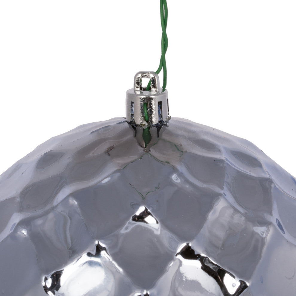 Shiny Diamond Bauble Christmas Ornament , Lilac, 4.75"