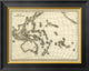 "Map of Oceanica, 1839" Framed Canvas Giclee by Samuel Augustus Mitchell, 20x16"