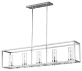 Zire 5-Light Island Pendant, Chrome