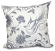 Traditional Bird Floral, Floral Print Pillow, Gray, 20"x20"