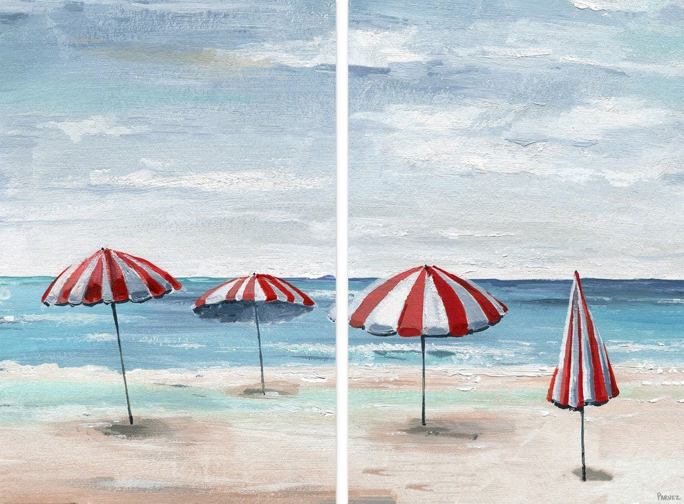 Umbrella Sticks Diptych, 32"x24"