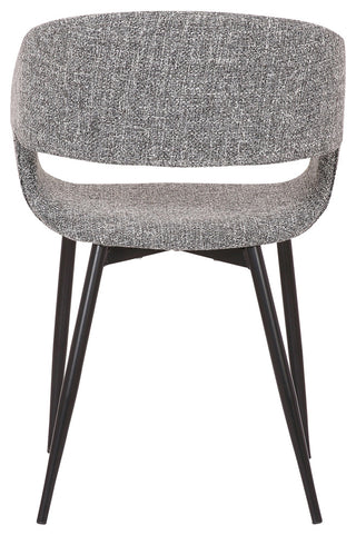 Jocelyn Mid-Century Black Dining Accent Chair with Gold Metal Legs