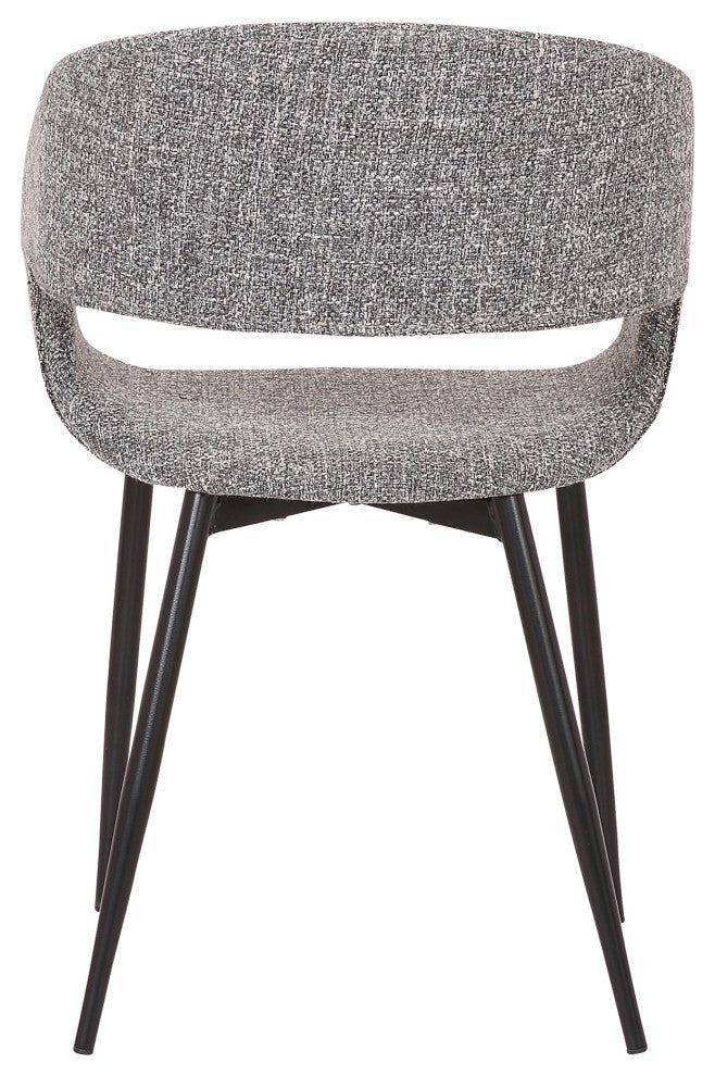 Jocelyn Mid-Century Black Dining Accent Chair with Gold Metal Legs