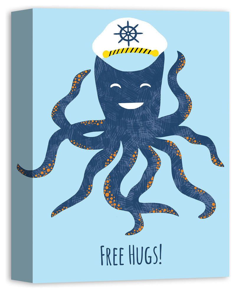 Free Hugs Octopus 12x16 Canvas Wall Art