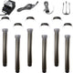 6 Piece Mini Bollard Outdoor LED Area Light Kit, Frosted Diffuser, Bronze