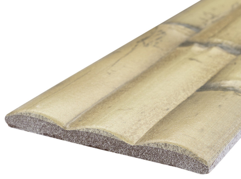 Bamboo Albufera Beige Fluted Ceramic Wall Tile