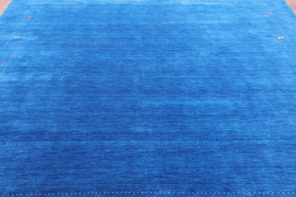 9' Square Persian Gabbeh Handmade Rug Q6990