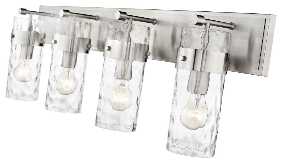 Zlite 3035-4V-BN 4-Light Vanity, Clear