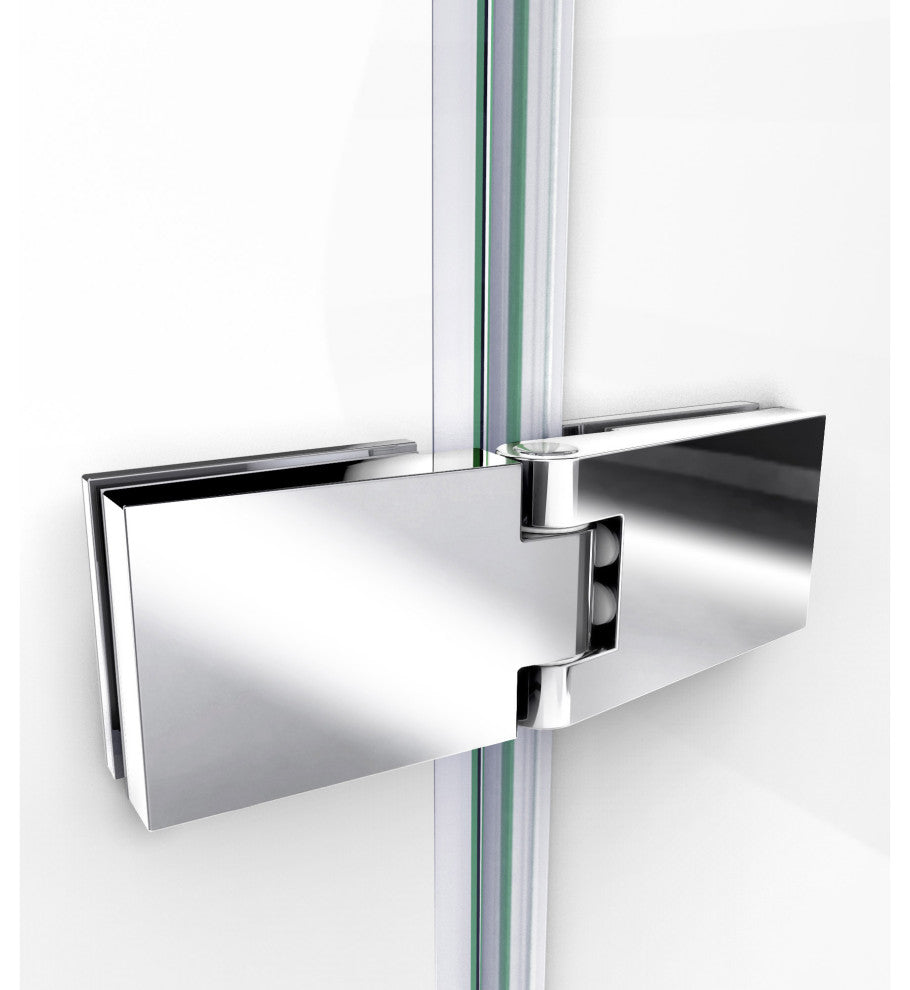 DreamLine Aqua Ultra 45"Wx72"H Frameless Hinged Shower Door, Chrome