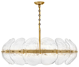Fredrick Ramond Lillia Large Convertible Drum Chandelier, Heritage Brass