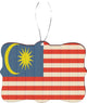 Malaysia Flag on Distressed Wood Design Rectangle Christmas Tree Ornament