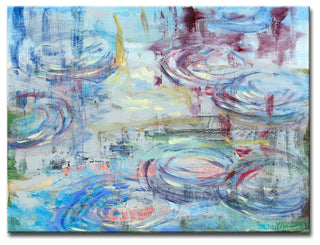 Raindrops' Canvas by Leslie Owens, 16"x12"