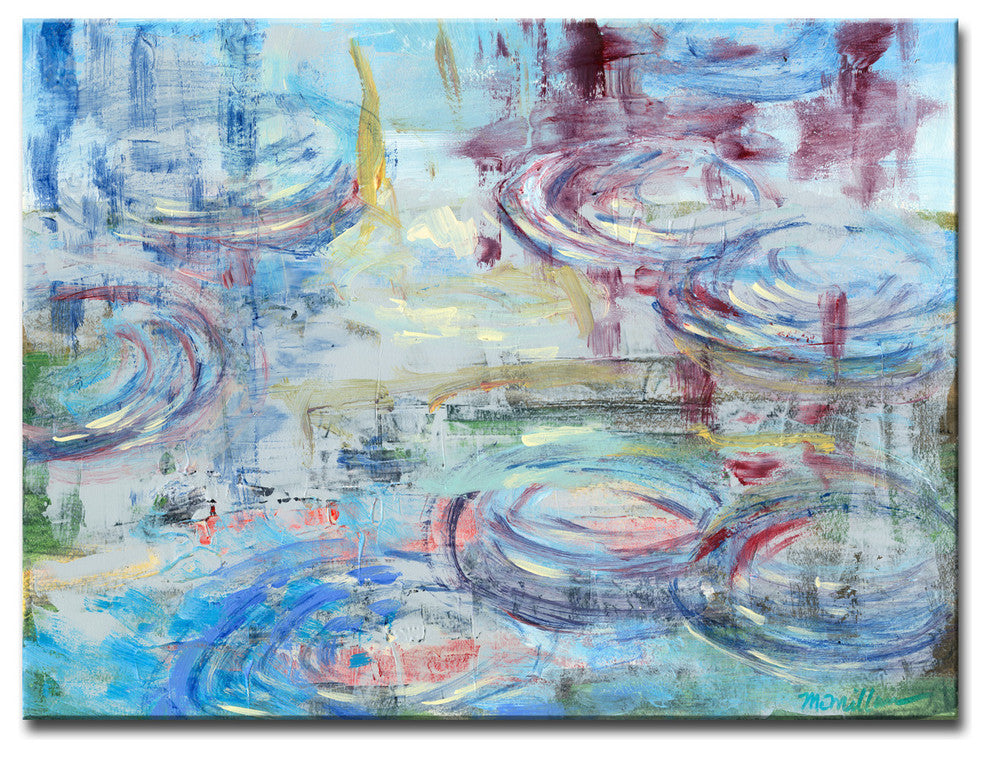 Raindrops' Canvas by Leslie Owens, 16"x12"