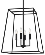 Quoizel PRC2818 Prescott 4 Light 18"W Taper Candle Pendant - Matte Black