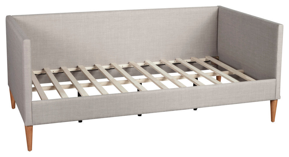 Britney Twin Day Bed, Light Grey Linen