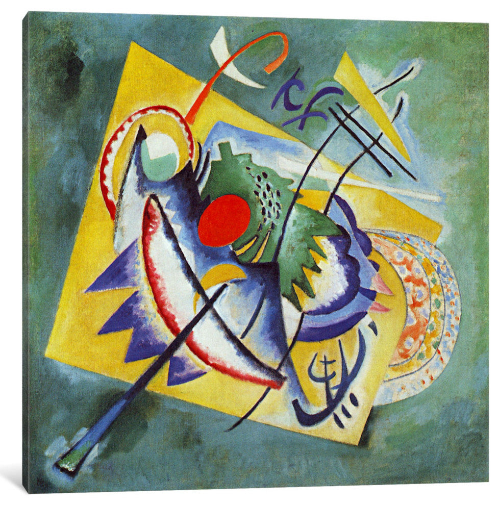 "Red Oval" Wrapped Canvas Art Print, 26x26x1.5
