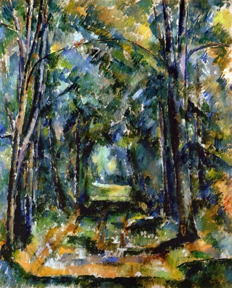 Paul Cezanne The Alley at Chantilly Wall Decal