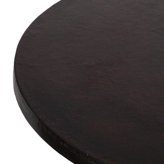 Joni Modern Handcrafted Aluminum Round Dining Table, Raw Bronze