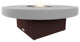 Circular Fire Pit Table, 48 D, Natural Gas, Hilltop Top, Dark Cherry