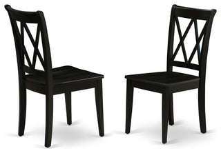 3Pc Dinette Set 2 Dining Chairs, Butterfly Leaf Dining Table, Black