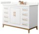 Marlena 48" Single Vanity, Quartz Top, 3-Hole, Bronze Trim
