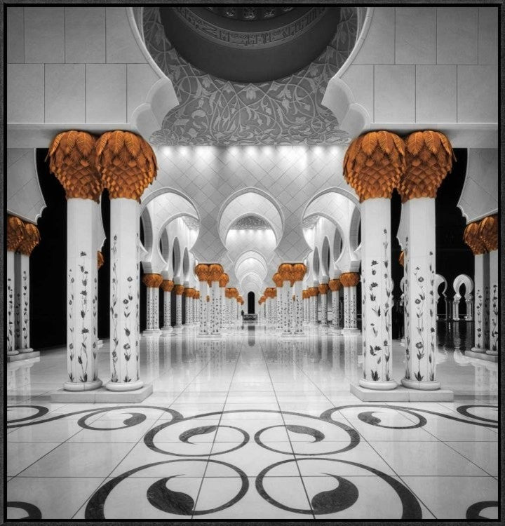 "Sheikh Al Zayed Grand Mosque" Framed Canvas Giclee by Cuomo Massimo, 30x31"