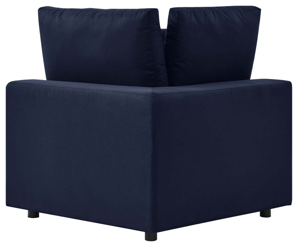 Modular Lounge Sectional Deep Sofa Set, Blue Navy, Modern, Outdoor Hospitality