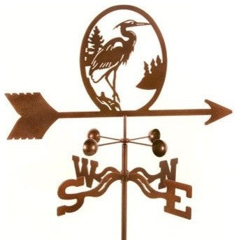 Heron Weathervane With 4 Sided Mount