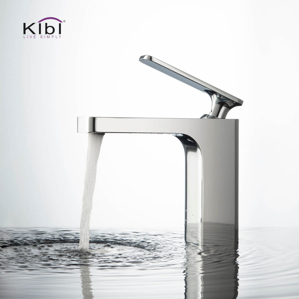 Infinity Single Handle Bathroom Faucet KBF1006, Chrome, W/ Drain