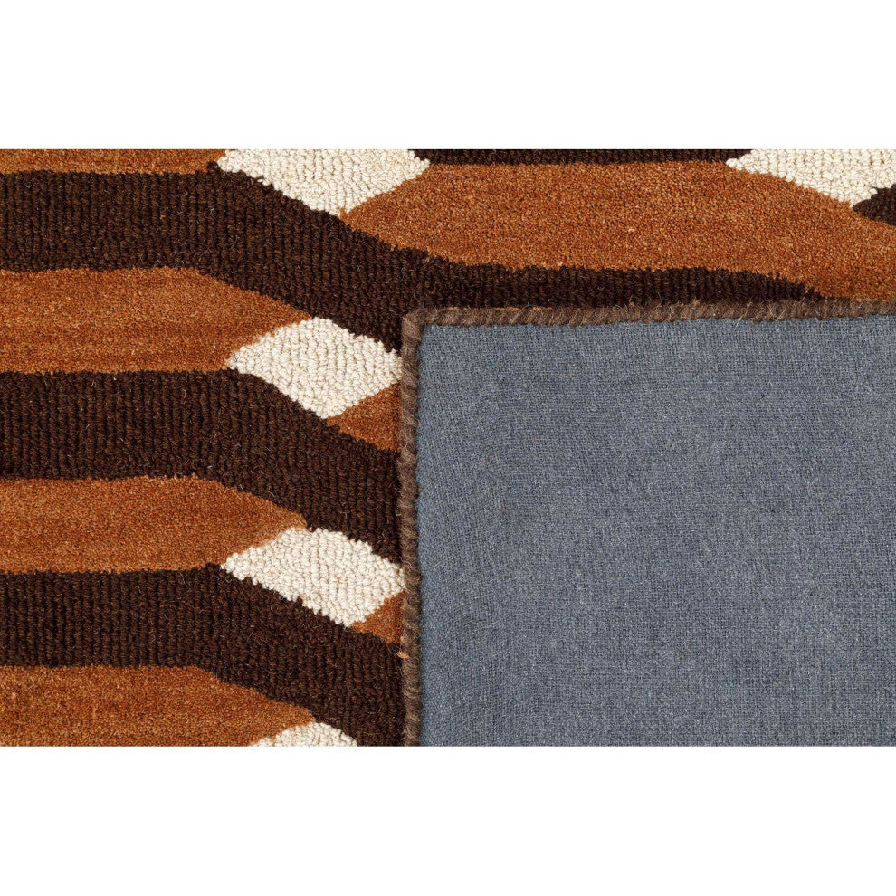 Retro Allure Area Rug, Rust, 5'x8'