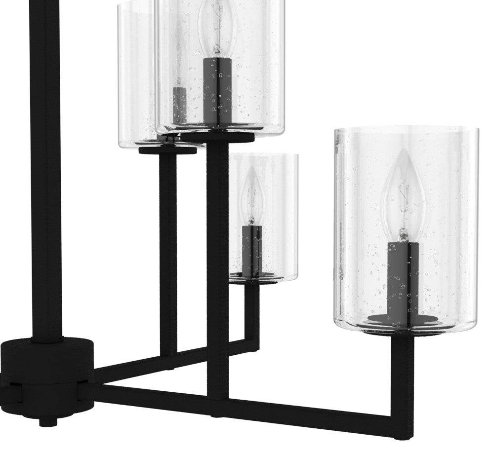 Kerrison Natural Iron With Seeded Glass 8 Light Chandelier Ceiling