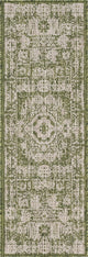 Unique Loom Aqua Blue Timeworn Outdoor Area Rug, Green, Beige, 2'' 2 X 6''