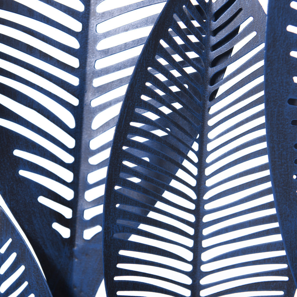 Nola Blue Aesthetic Blue Metal Leaves