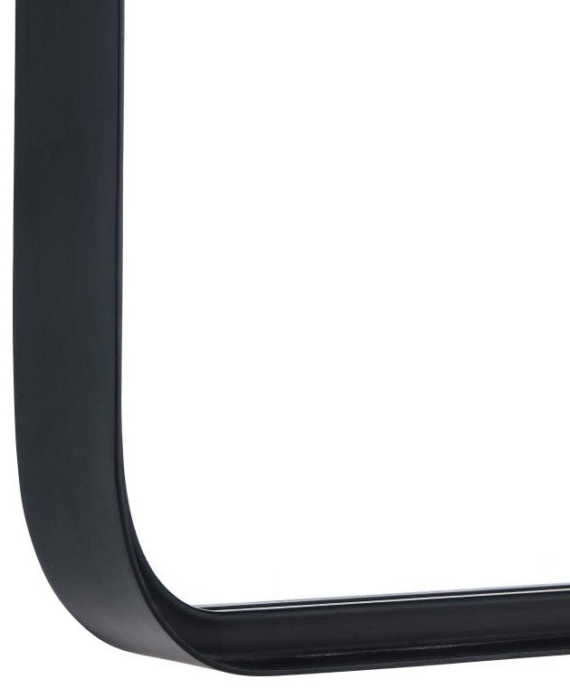 Ava Metal Deep Framed Wall Mirror, Black, 40"