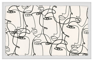 "Face Illusion" Framed Painting Print, 45x30