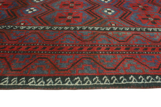 Vintage Distressed Abby Blue/Burgundy Runner, 4'1x9'1
