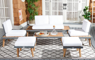 Safavieh Melbrook 6Pc Outdoor Living Se, Natural / White