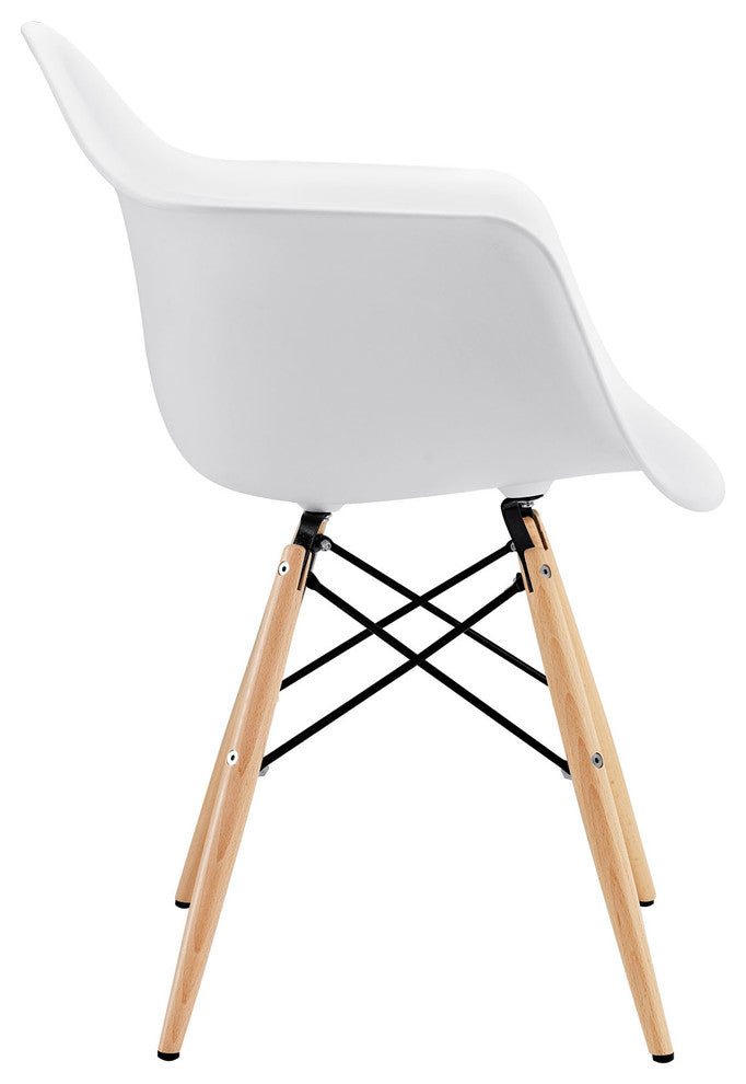 Modern Contemporary Kitchen Dining Armchair White