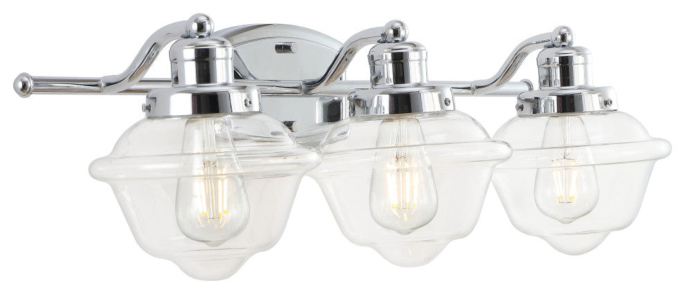 Orleans Iron LED Vanity Light, Chrome, 3 Bulb