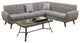 Benzara BM168753 Polyfiber 2 Pieces Sectional With Tufted Back And Cushion Gray