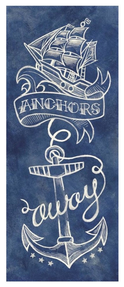 "Anchors Away" Digital Paper Print by Mary Urban, 14"x32"