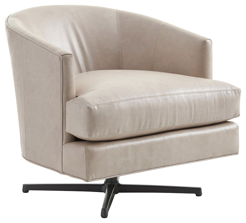 Graves Leather Swivel Chair Charcoal Base