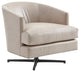 Graves Leather Swivel Chair Charcoal Base
