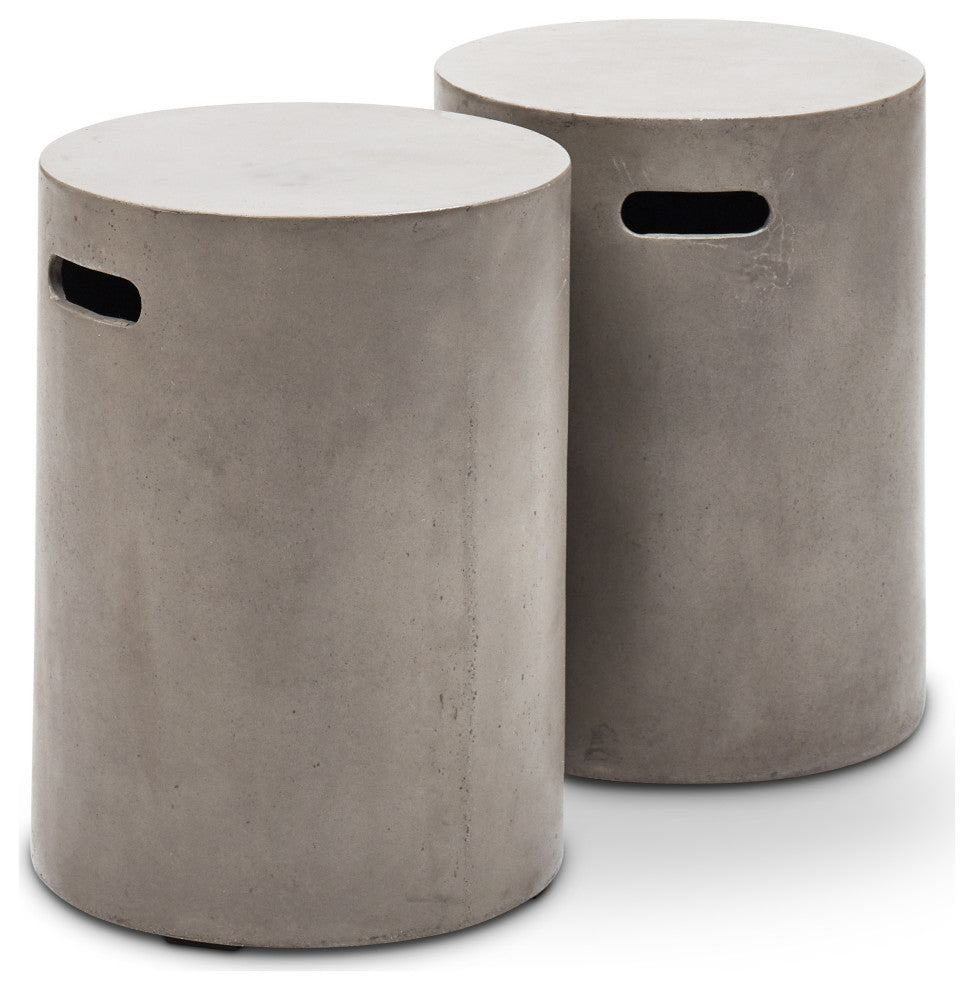 Cylinder Stool, Dark Gray