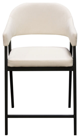 Adele 2 Counter Height Chairs, Cream Fabric